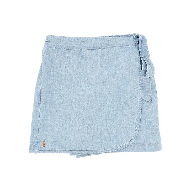 Gonna pantalone in denim leggero