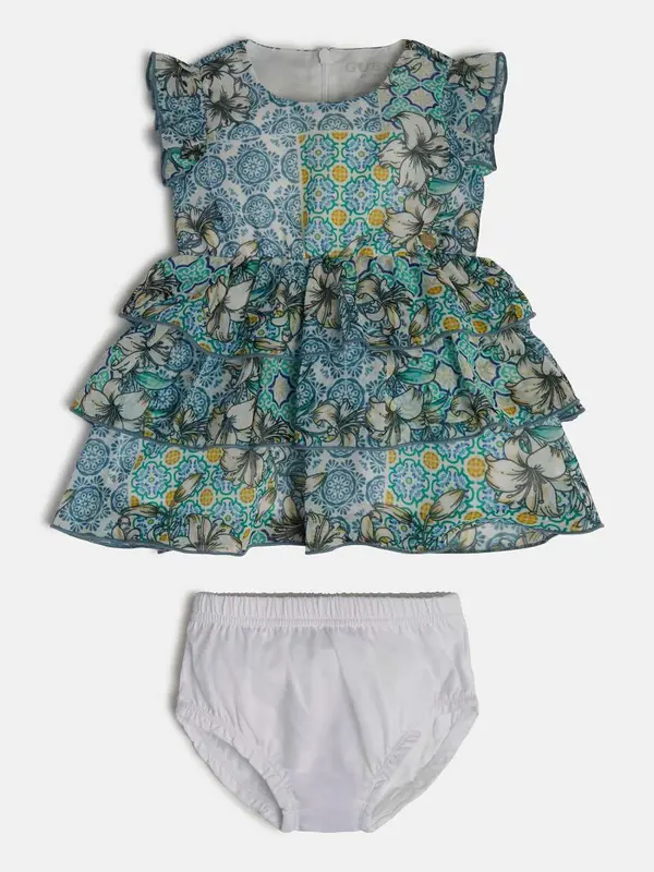 GUESS SET CHIFFON SL DRESS+PANTIES