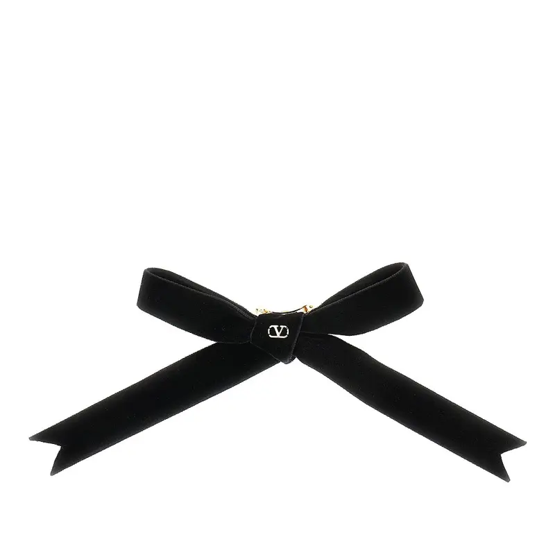 Hairclip in velluto VLogo Signature