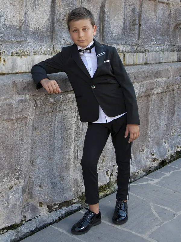 Hero Completo Elegante Black Capitan Giacca Camicia Pantalone Papillon