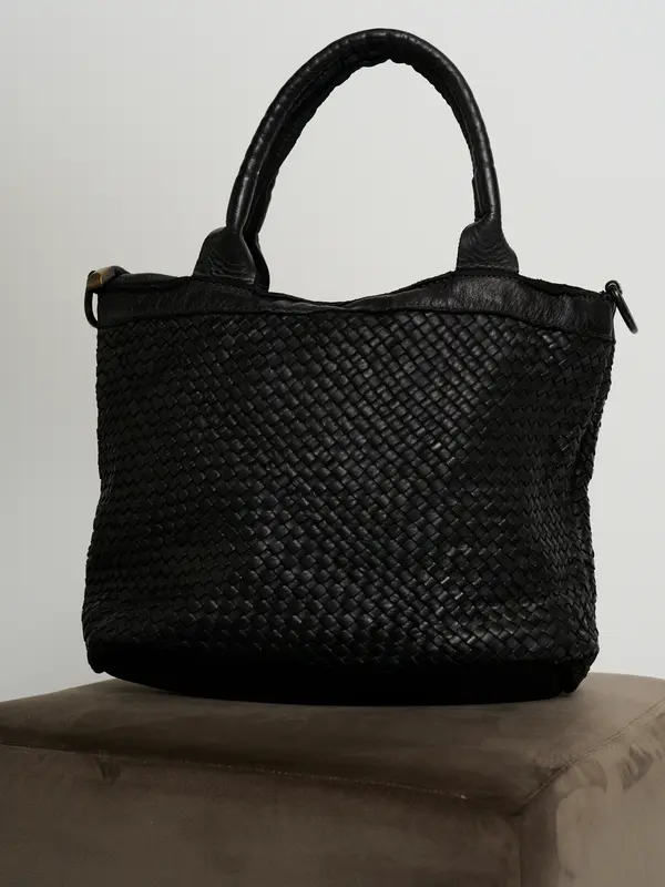 IDENTITY - BORSA INTRECCIATA - NERO