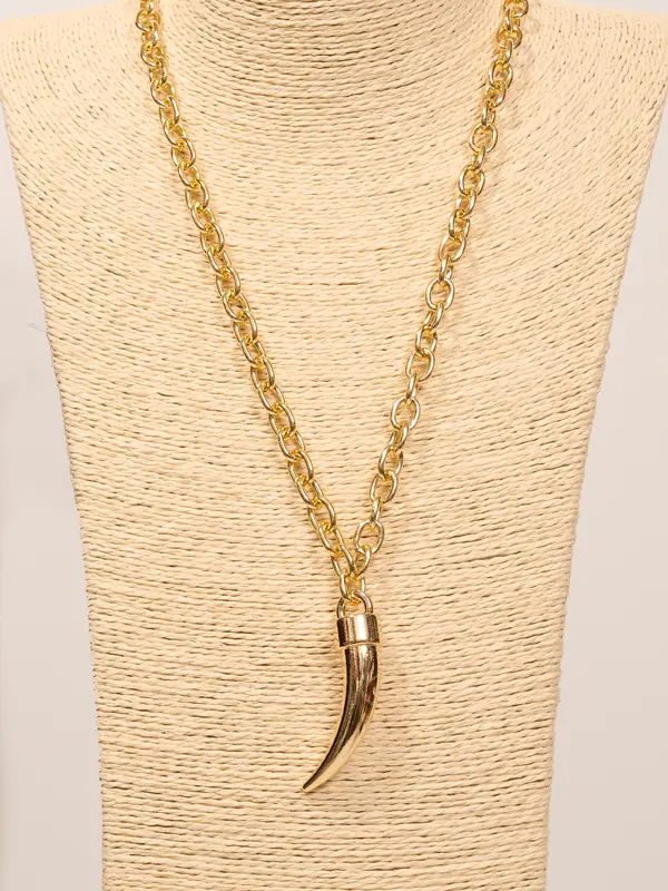 IDENTITY - COLLANA CORNO LUCIDO - oro