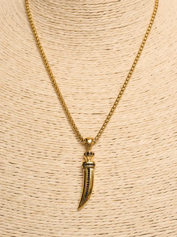 IDENTITY - COLLANA CORTA CORNO PICCOLO - ORO