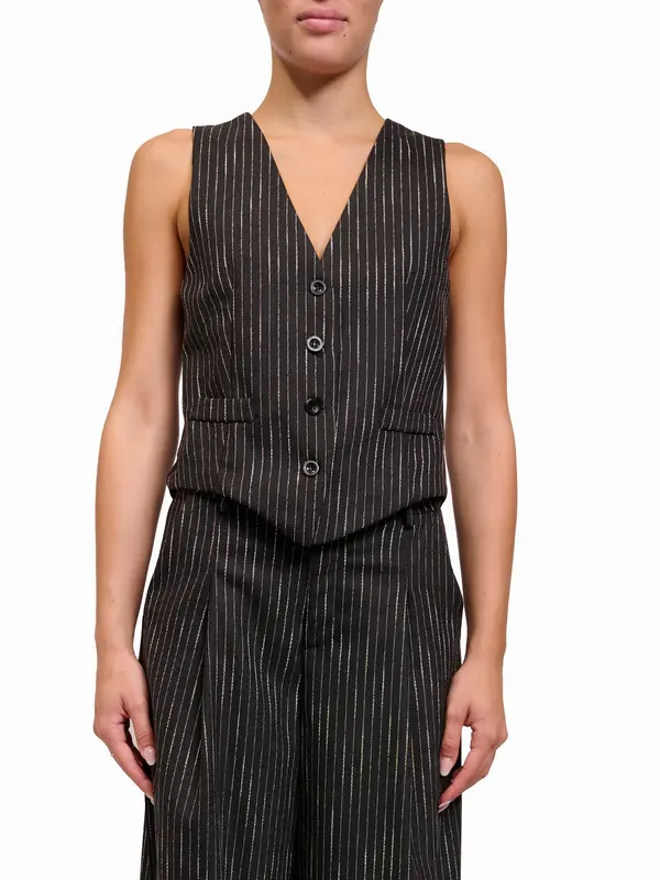 IDENTITY - GILET GESSATO - NERO