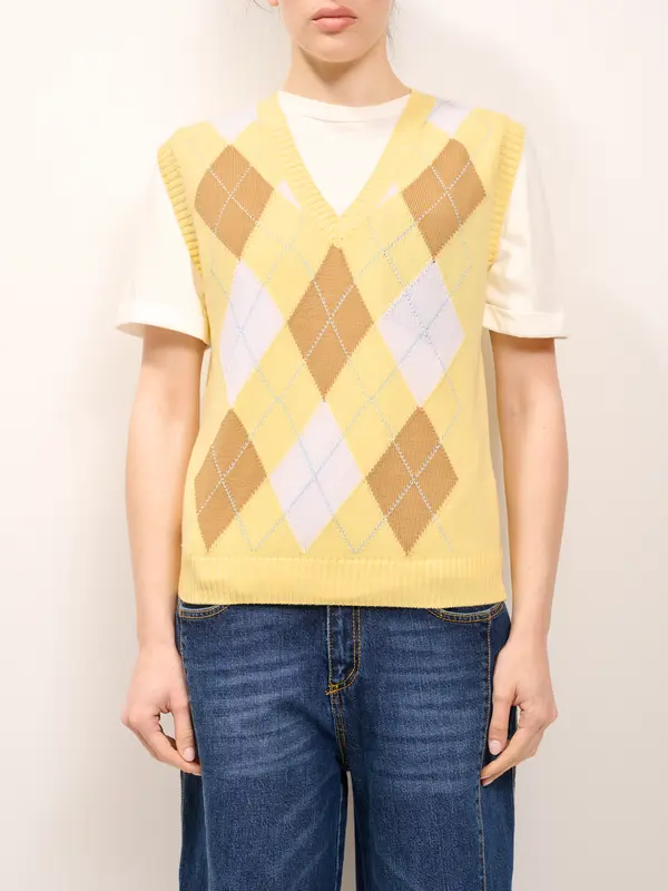 IDENTITY - GILET ROMBI - GIALLO