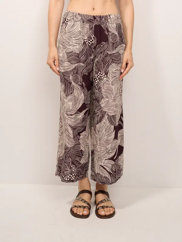 IDENTITY - PANTALONE LARGO FANTASIA - MORO