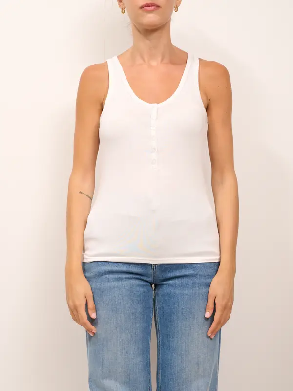IDENTITY - TOP BOTTONCINI - BIANCO