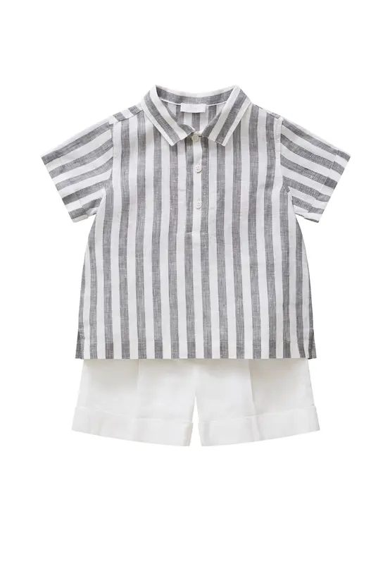 Il Gufo Due Pezzi Bambino Grigio Righe
