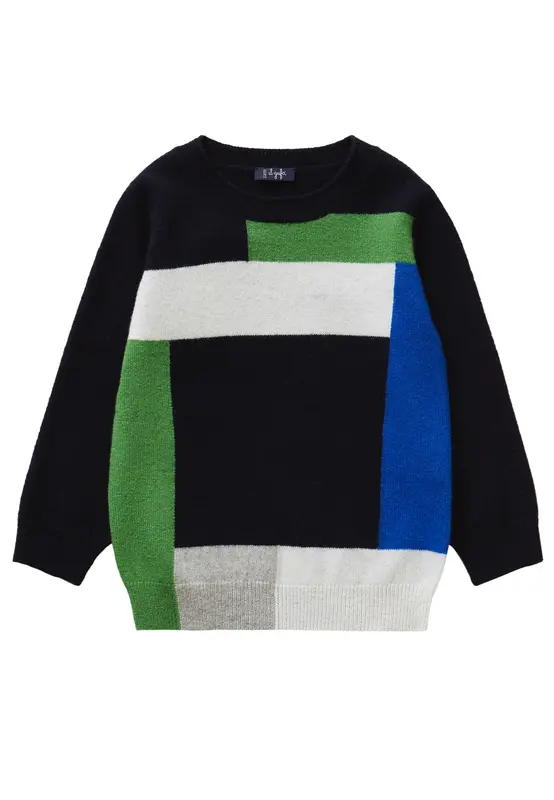 Il Gufo Maglia Tricot Bambino Blu