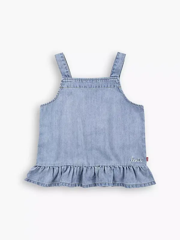 in denim spalla larga ricamato
