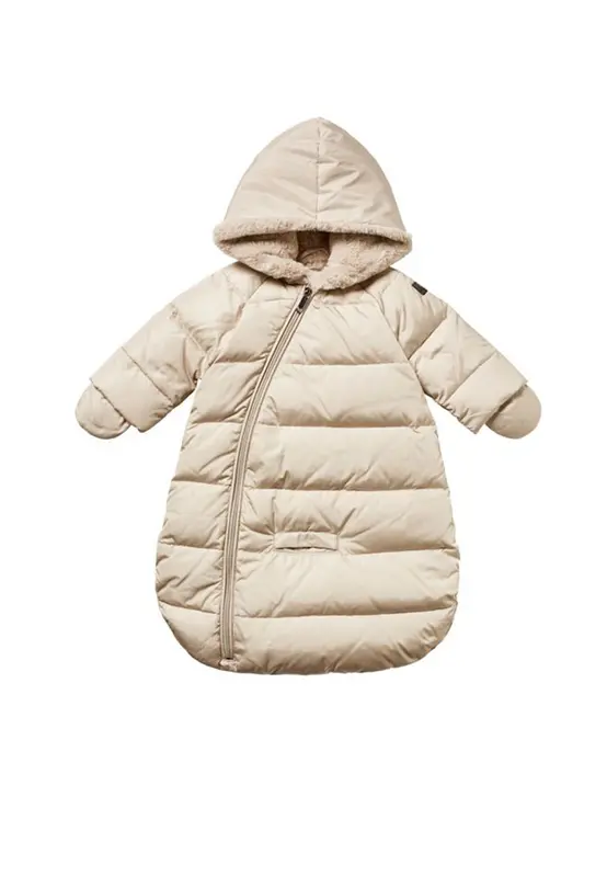 intera beige Full Zip in piuma