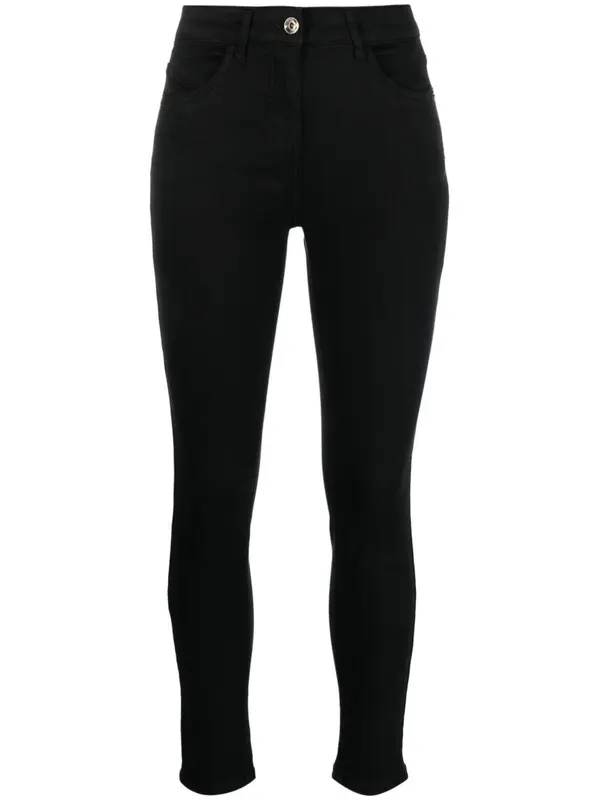 Jeans Skinny a Vita Alta / Nero