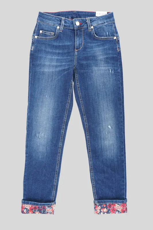 Jeans skinny con risvolto / Jeans