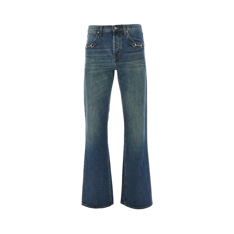 Jeans svasato con dettagli Morsetto