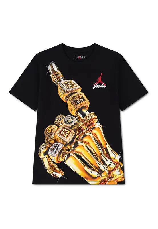 Jordan T-Shirt Skeleton Rings Bambino in Cotone