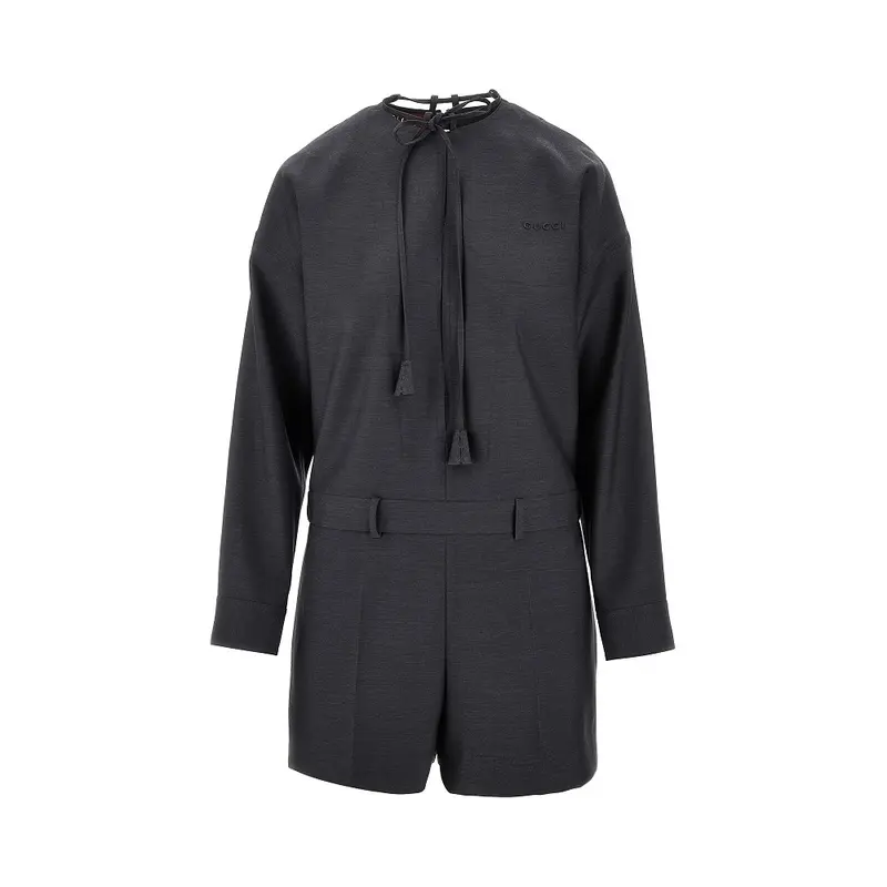 Jumpsuit corta in lana leggera
