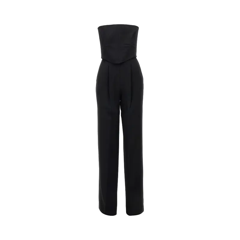 Jumpsuit in cady con bustier