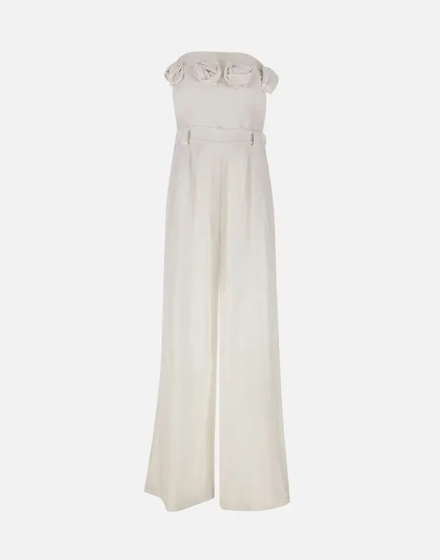 Jumpsuit in lino e viscosa