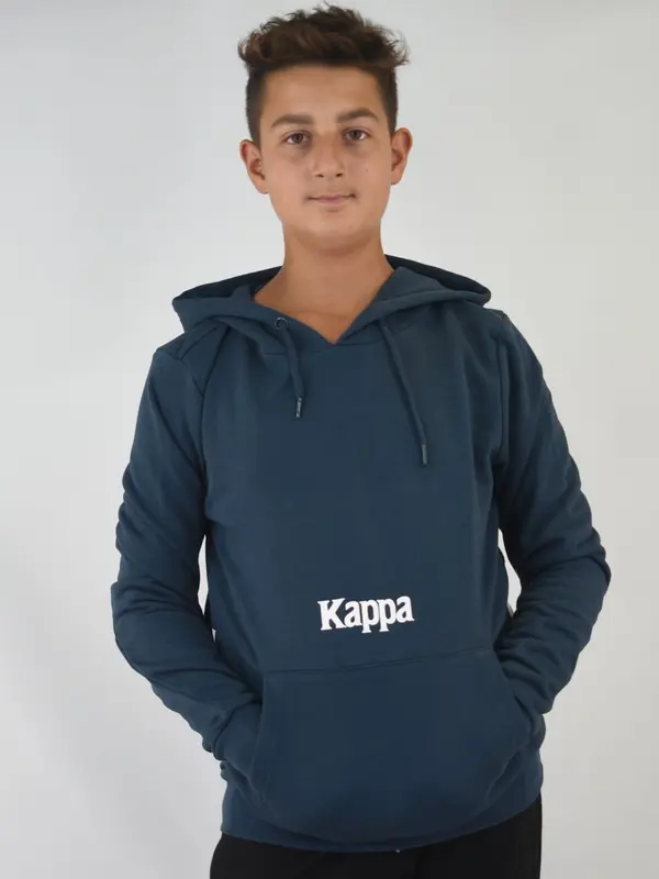 Kappa Felpa con Cappuccio e Tasca Marsupio Modello Authentic Fin