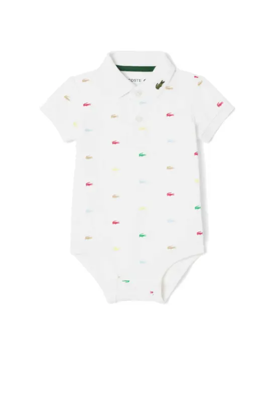 Lacoste Body Neonato Bianco Piqué