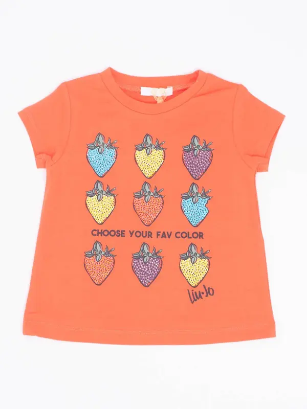 Liu jo T-shirt Stampata con Glitter