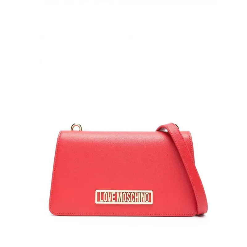 LOVE MOSCHINO BORSA CALF NATURAL GRAIN ROSSO