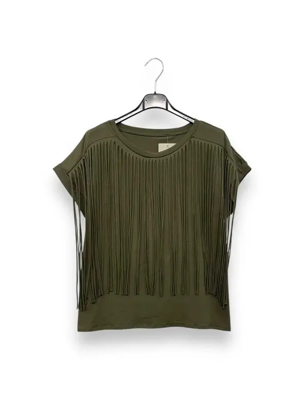 LOVEme T-shirt con frange