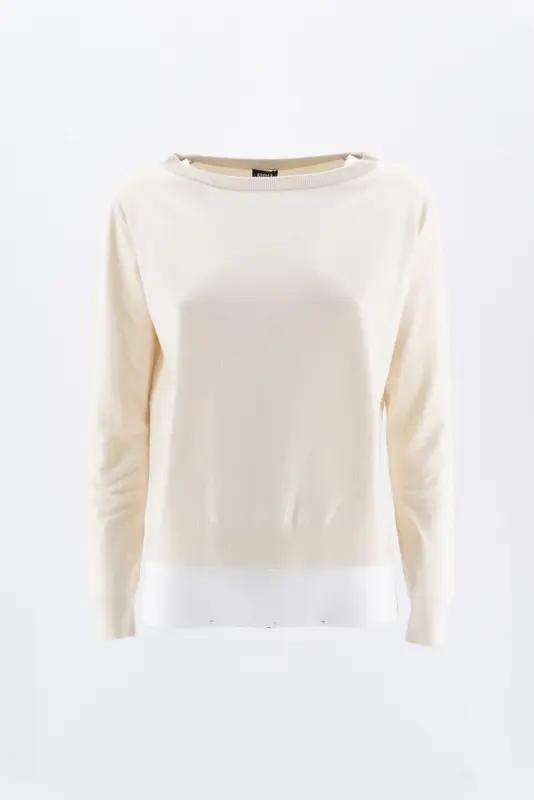 Maglia con Collo Largo / Bianco
