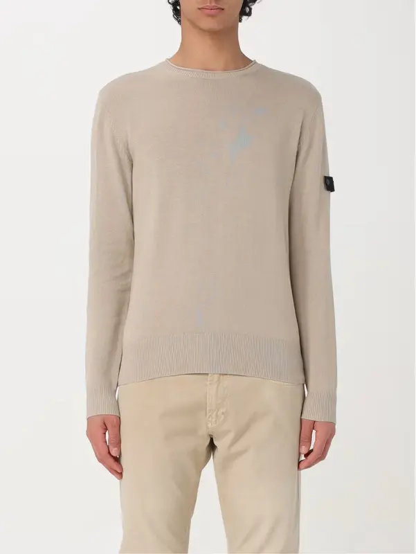 Maglia in Cotone con Logo / Beige