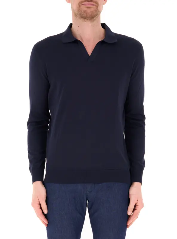 Maglia in Cotone Modello Skipper / Blu