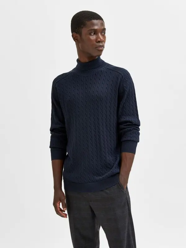 Maglia Selected a collo alto / Blu