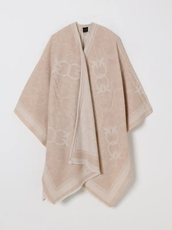 Mantella con Motivo Logo Jacquard / Beige