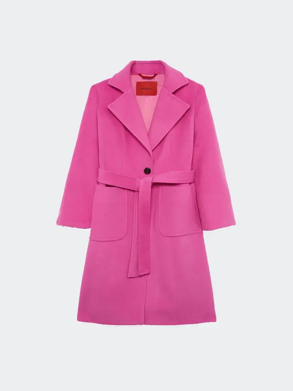Max&co Cappotto con Colletto Revers e Cintura