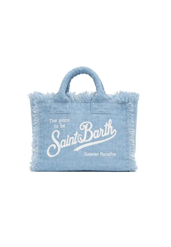 Mc2 saint barth Borsa Mini Vanity in 100% Lino Denim