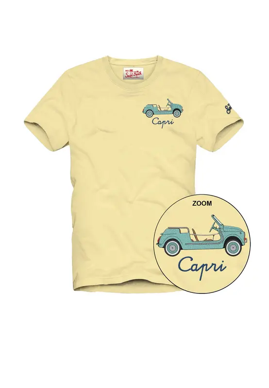 Mc2 saint barth T-shirt in Cotone Classico Stampata Auto Capri
