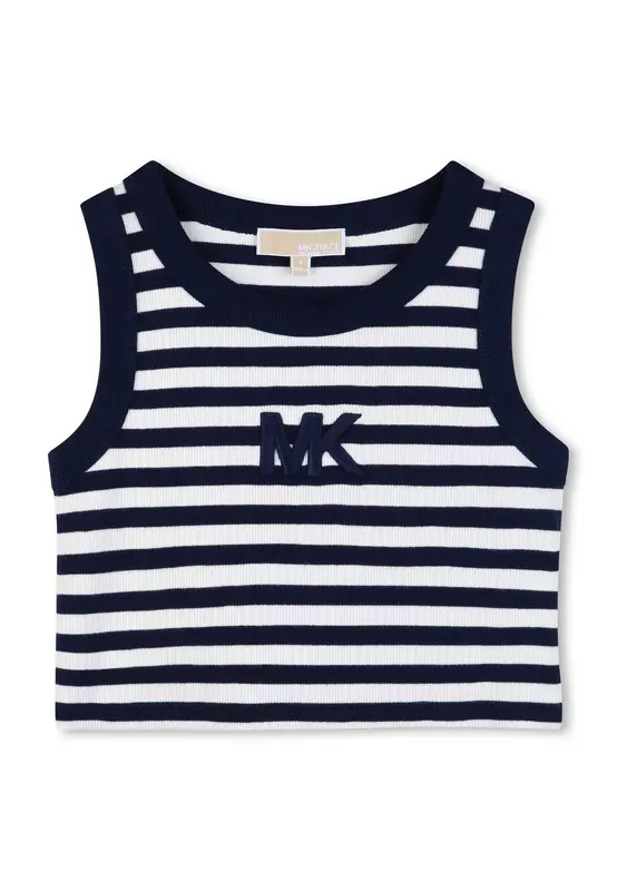 Michael kors Top A Coste Corte Blu Bambina