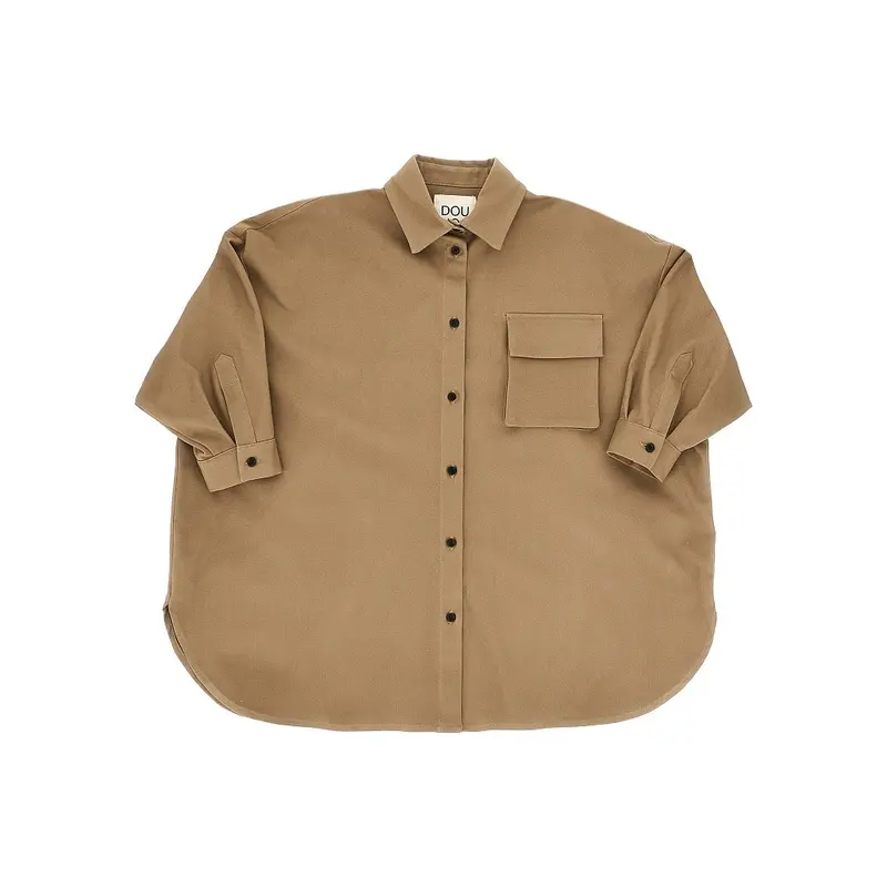 Mini abito chemisier in twill