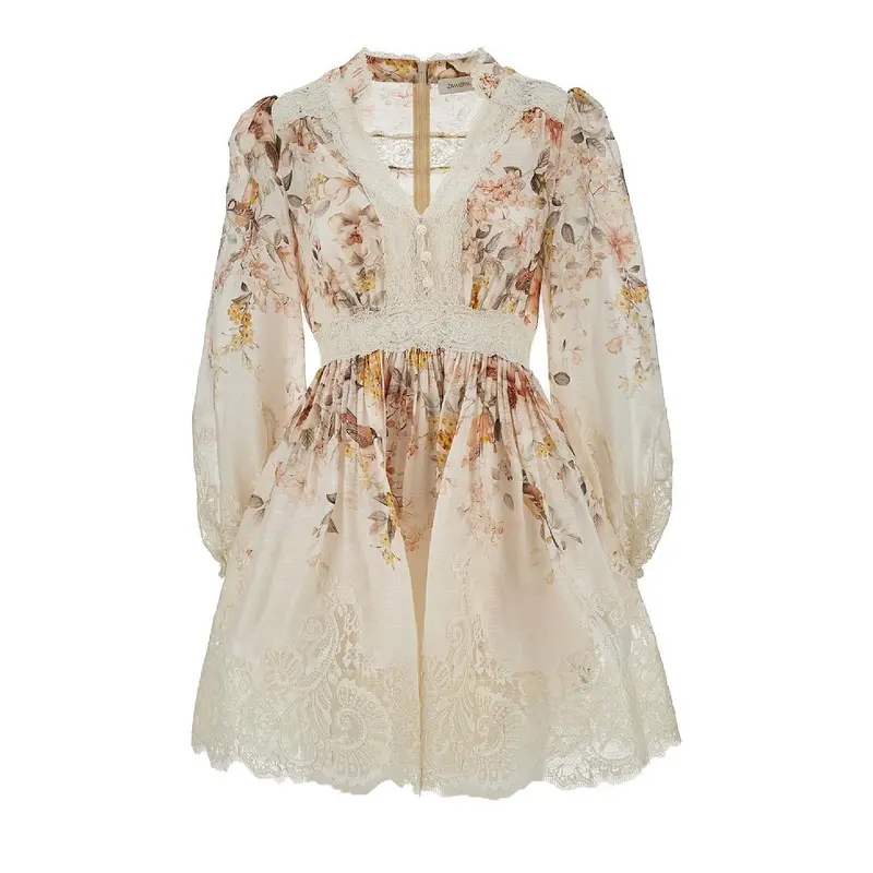 Mini abito in organza e pizzo 'Luna'