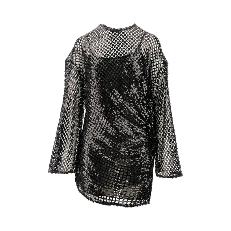 Mini abito in rete di paillettes
