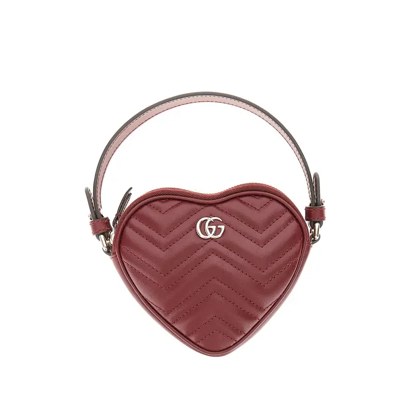 Mini borsa GG Marmont a forma di cuore