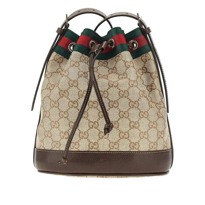 Mini bucket bag in tessuto GG spalmato