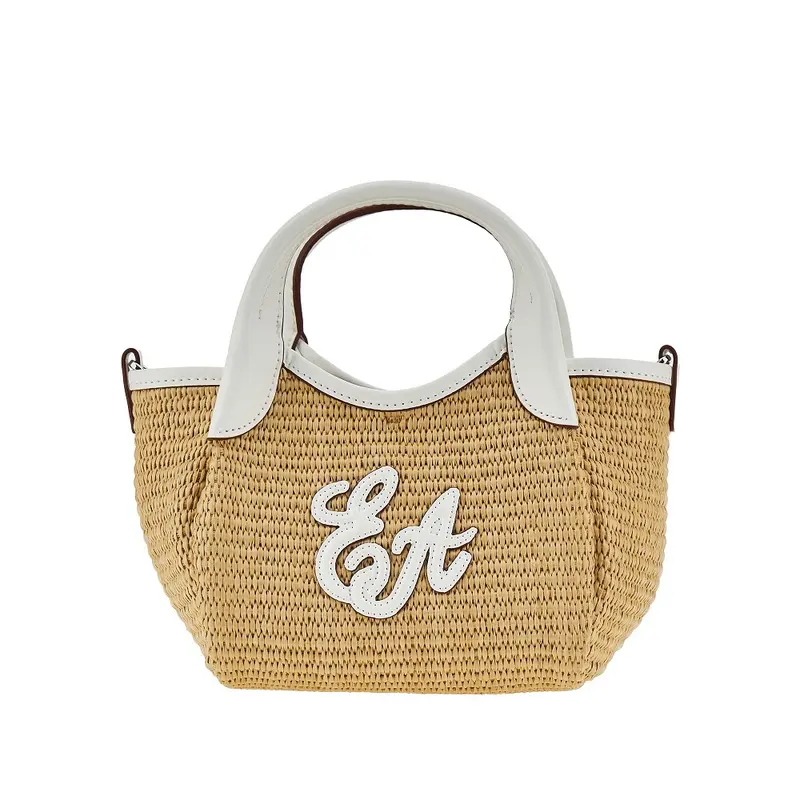 Mini shopping bag in rafia sintetica