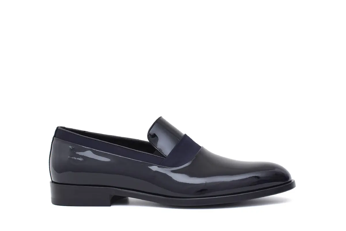 Mocassino Classico in Vernice Rossi / Blu