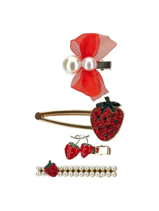MONNALISA SET FERMAGLI FRAGOLE PEA