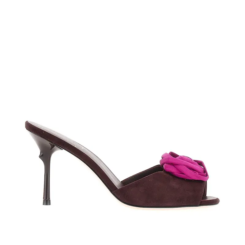 Mules 'Rose Vivier' in pelle scamosciata