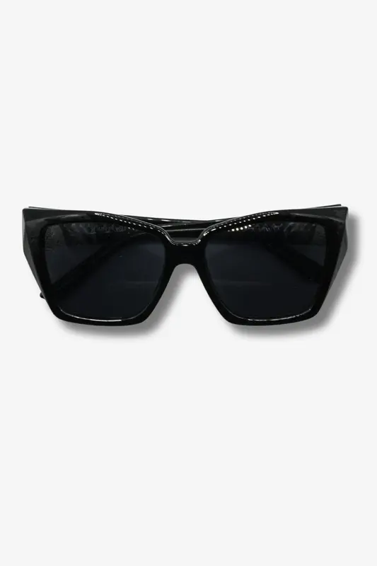 Occhiali da Sole Donna Oversize in Acetato / Nero