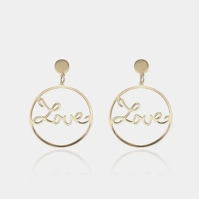 Orecchini cerchio love oro
