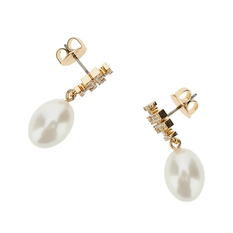 Orecchini 'Kira' con perla e pavé