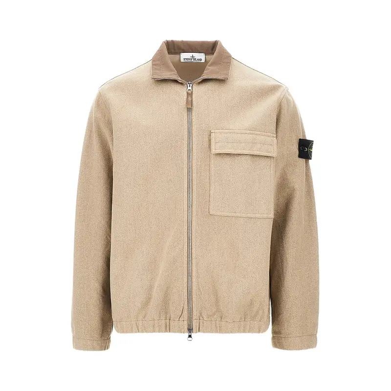 Overshirt full-zip in panno