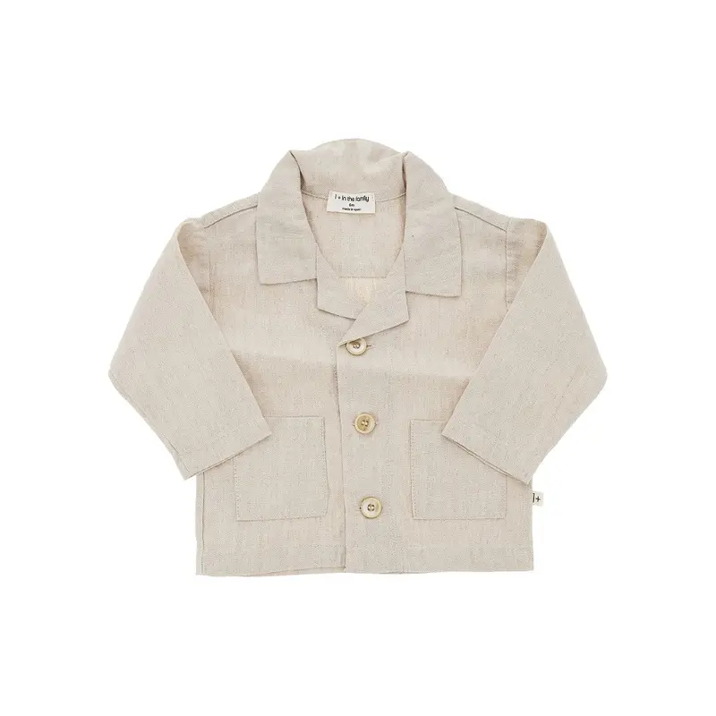 Overshirt in lino e cotone